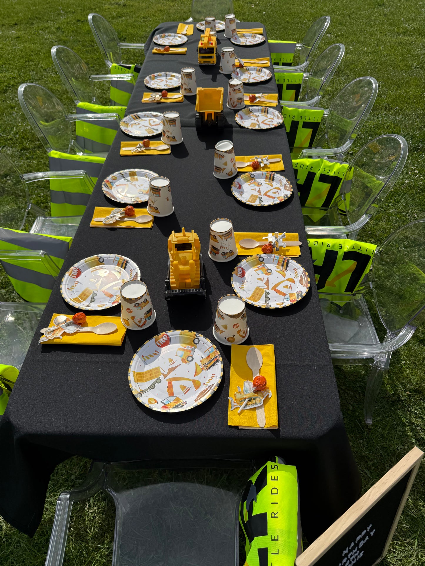 Construction Crew Party Table & Chair Hire