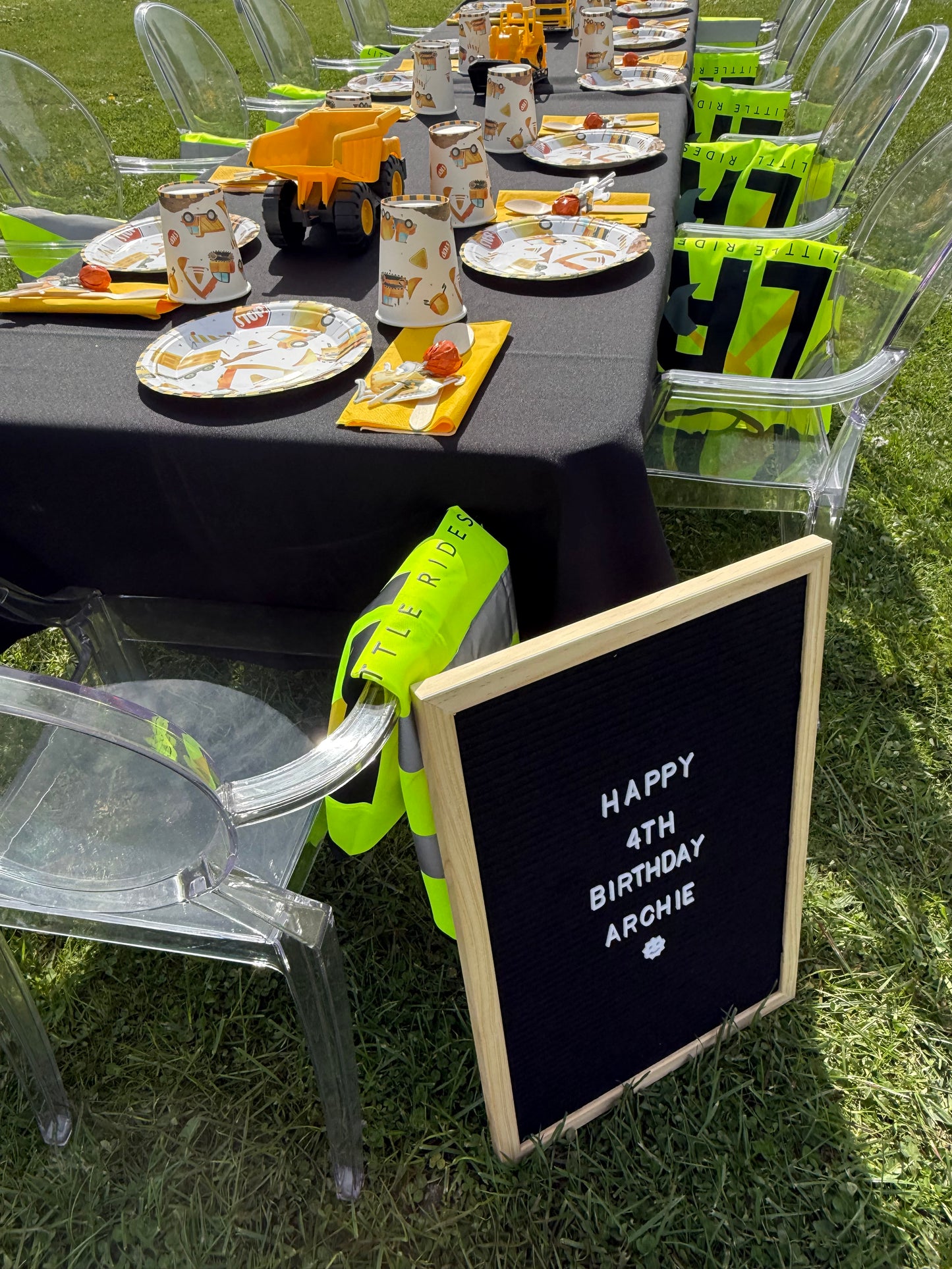 Construction Crew Party Table & Chair Hire